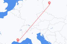 Flyg från Poznan, Polen till Marseille, Frankrike