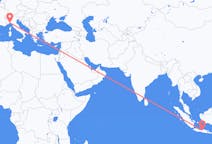 Flyg från Semarang, Indonesien till Genua, Italien