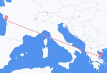 Vluchten van La Rochelle, Frankrijk naar Skiathos, Griekenland