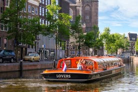 Kanalkryssning på 1 timme i Amsterdam från centralstationen med valfritt tillval av attraktionsbiljetter