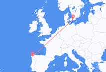 Flyreiser fra Santiago de Compostela, Spania til Malmö, Sverige