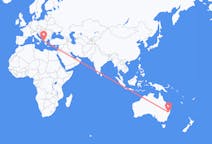 Flyreiser fra Armidale, Australia til Corfu, Hellas