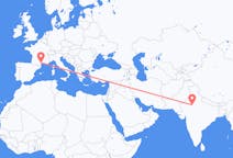 Flights from Jaipur, India to Béziers, France