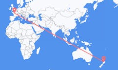 出发地 新西兰陶波目的地 法国图尔的航班