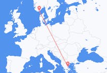 Flüge von Kristiansand, Norwegen nach Volos, Griechenland