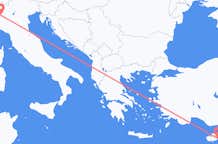 Vluchten van Larnaca, Cyprus naar Milaan, Italië