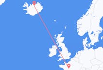 Loty z Akureyri, Islandia do Tours, Francja