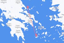 Vols depuis la ville de Skiathos vers la ville de Plaka (Milos)