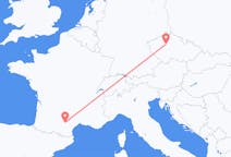 Flyg från Castres till Prag