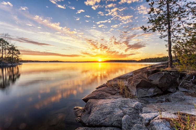 Photo of Last light of sun at Lake Saimaa, Lappeenranta.