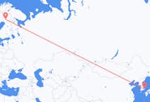 Flug frá Ulsan, Suður-Kóreu til Rovaniemi, Finnlandi