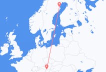 Vluchten van Klagenfurt, Oostenrijk naar Skellefteå, Zweden