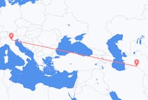 Flyrejser fra Asjkhabad til Verona