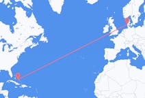 Flyg från George Town, Bahamas till Esbjerg, Danmark