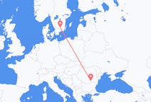 Flyreiser fra Växjö, Sverige til București, Romania