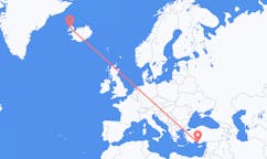 Flights from the city of Gazipaşa, Turkey to the city of Ísafjörður, Iceland