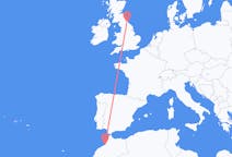 Flights from Rabat, Morocco to Durham, England, the United Kingdom