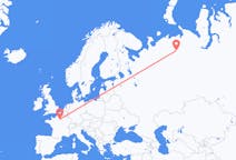 Flights from Paris, France to Usinsk, Russia