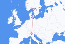 Loty z Parma, Włochy do Göteborg, Szwecja