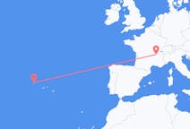 Flights from Corvo Island, Portugal to Lyon, France