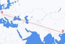 Flyreiser fra Guangzhou, Kina til Karlsruhe, Tyskland