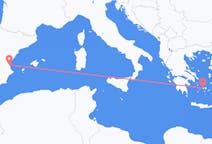 Flights from Parikia, Greece to Valencia, Spain