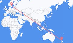 Vluchten van Whangarei, Nieuw-Zeeland naar Linköping, Zweden