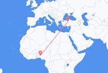 Flyg från Ilorin, Nigeria till Ankara, Turkiet
