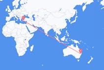 Flyg från Armidale, Australien till Dalaman, Turkiet