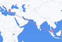 Flyreiser fra Malacca City, Malaysia til Santorini, Hellas