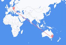 Flyg från Merimbula, Australien till budapest, Ungern