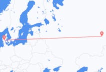 Flyg från Jekaterinburg, Ryssland till Billund, Danmark