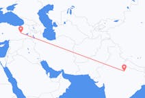 인도 칸푸르에서 출발해 터키 빙골에게(으)로 가는 항공편