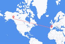 Flyrejser fra Whitehorse, Canada til Madrid, Spanien