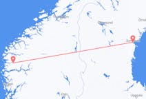 Fly fra Førde til Sundsvall