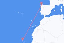 Flyg från São Vicente, Kap Verde till La Coruña, Spanien