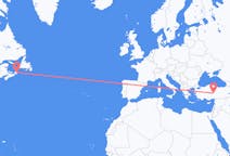 Flyreiser fra Sydney i Nova Scotia, Canada til Kayseri, Tyrkia