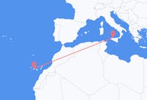 Flyrejser fra Tenerife, Spanien til Palermo, Italien