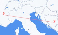 Flyg från Sarajevo, Bosnien och Hercegovina till Grenoble, Frankrike