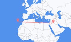 사우디 아라비아 아라르에서 출발해 포르투갈 푼샬로(으)로 가는 항공편