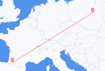 Fly fra Warszawa til Pau, Pyrénées-Atlantiques