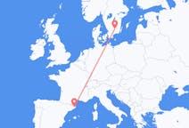 Flyreiser fra Växjö, Sverige til Girona, Spania