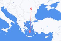 ギリシャのから サントリーニ島、ルーマニアのへ ブカレストフライト