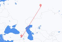 Flyg från Yekaterinburg, Ryssland till Van, Turkiet