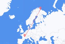 Flyrejser fra Clermont-Ferrand, Frankrig til Kirkenes, Norge