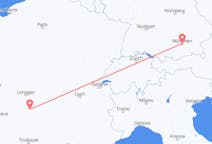 Flyrejser fra Brive-la-Gaillarde, Frankrig til München, Tyskland