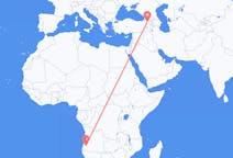 Flyrejser fra Lubango, Angola til Kars, Tyrkiet