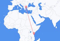 Flyreiser fra Dar-es-Salaam, til Skiros