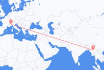 出发地 缅甸出发地 曼德勒目的地 意大利都灵的航班