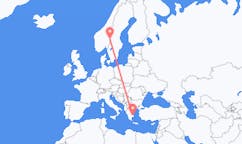 Flights from Rörbäcksnäs, Sweden to Athens, Greece